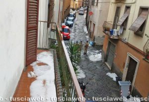 Viterbo - Emergenza neve - I militari in via Orioli