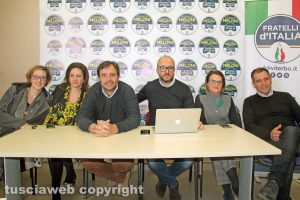 Viterbo - La conferenza stampa di Fratelli d'Italia