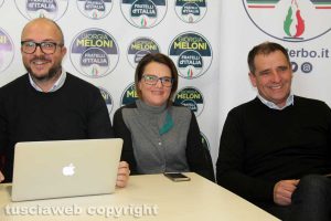 Viterbo - La conferenza stampa di Fratelli d'Italia