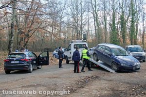 Viterbo - Rapina alla gioielleria Bracci - L'auto della fuga