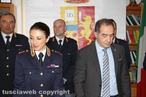 La dirigente della Digos Monia Morelli e il questore Lorenzo Suraci