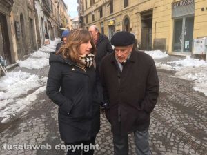 Viterbo - Franco Marini per le vie della città