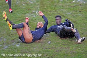 Sport - Calcio - Viterbese - L'esultanza di De Sousa e Ngissah