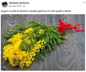Il post di Raffaele Sollecito per la festa della donna