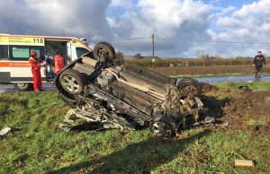 Sutri - L'incidente mortale sulla Cassia