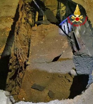 Roma - La voragine in zona Gianicolense