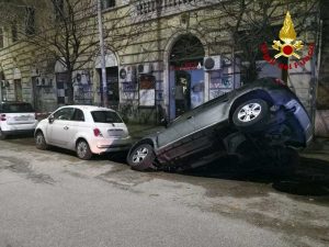 Roma - La voragine in zona Gianicolense