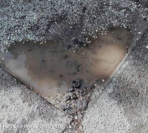 Viterbo - Buca davanti al primo cancello del cimitero San Lazzaro