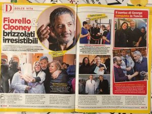 Le foto di George Clooney scatta da Tusciaweb sul settimanale Oggi