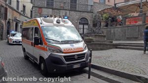 Montefiascone - L'ambulanza sul posto