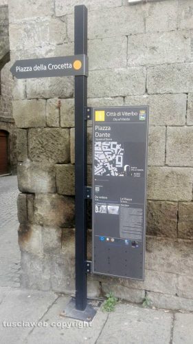 Viterbo - Cartello informativo a San Pellegrino