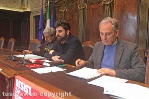Viterbo - La presentazione di 'Resist' - Da sinistra: Delli Iaconi, Trulli e Mezzetti