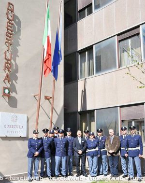 Viterbo - Il questore Lorenzo Suraci e i nuovi agenti