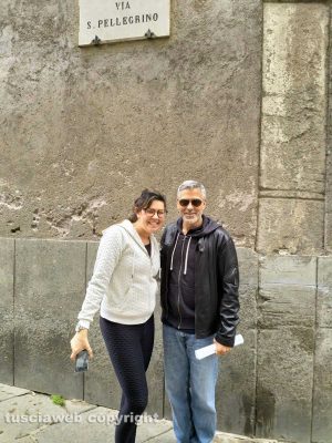 Viterbo - Geroge Clooney a passeggio per San Pellegrino 