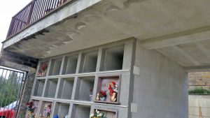 Il sopralluogo al cimitero di Fastello