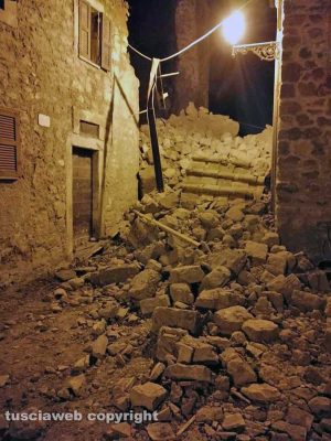 Paura a Chia - Crollo nel centro storico