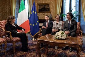 Roma - La presidente del senato Casellati con il Movimento 5 stelle