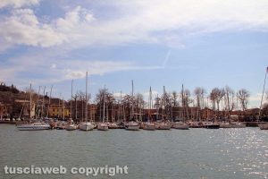 Il porto di Capodimonte nel lago di Bolsena