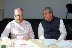 Viterbo - La conferenza di presentazione di Medioera - Massimiliano Capo e Antonio Delli Iaconi