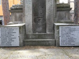 Il monumento ai caduti di Soriano nel Cimino