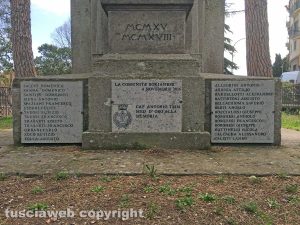 Il monumento ai caduti di Soriano nel Cimino