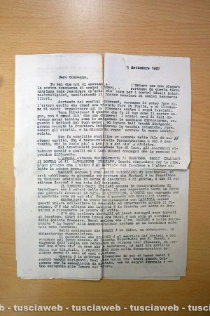 Archivio di Stato di Viterbo - La lettera scritta da Parigi da un gruppo di operai antifascisti in esilio