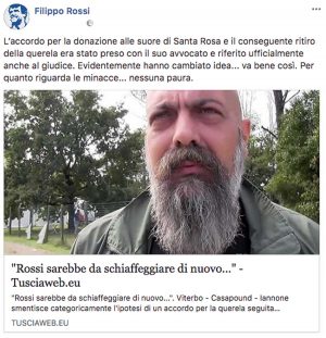 Schiaffone futurista - Il post Facebook di Filippo Rossi