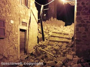 Paura a Chia - Crollo nel centro storico