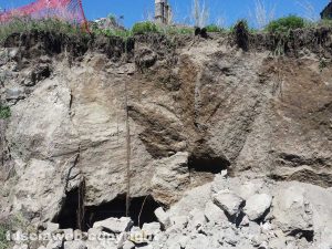 Chia - Il crollo nel centro storico