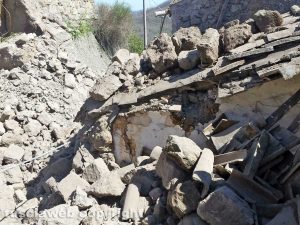 Chia - Il crollo nel centro storico