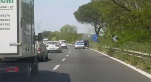 La polizia locale sul posto