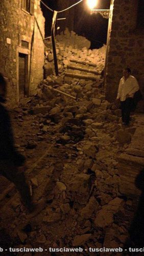 Paura a Chia - Crollo nel centro storico