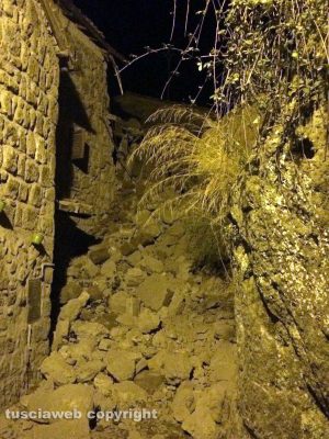 Paura a Chia - Crollo nel centro storico