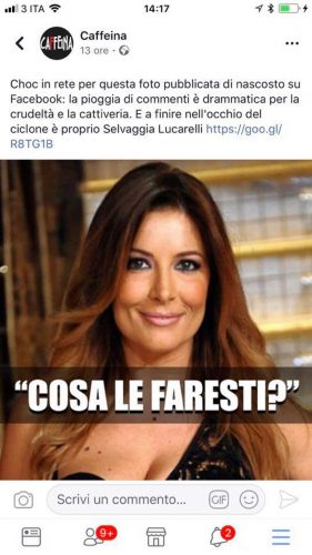 Il post su Selvaggia Lucarelli