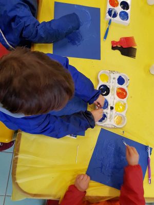 I bambini alla scuola dell'infanzia di Sutri