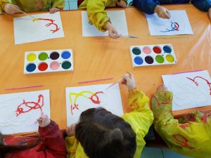 I bambini alla scuola dell'infanzia di Sutri