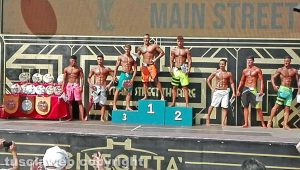 La premiazione della gara di Body building a cui hanno partecipato Alessio Clementucci ed Edoardo Latini 
