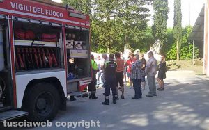 I vigili del fuoco di Volkertshausen nella sede di Gradoli