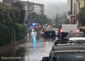 Bomba d'acqua a Orte - I vigili del fuoco