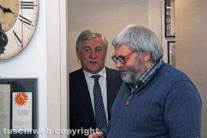 Viterbo - Antonio Tajani nella sede di Tusciaweb