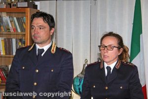 Il capo della squadra volante Riccardo Bartoli e dell'ufficio di gabinetto Tiziana Cencioni