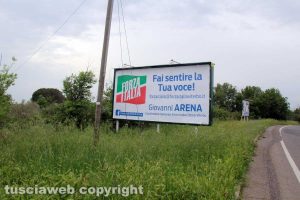 Viterbo - Il manifesto elettorale di Giovanni Arena
