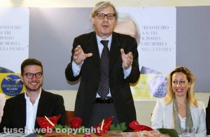 Antonino Oriente, Vittorio Sgarbi e Claudia Mercuri