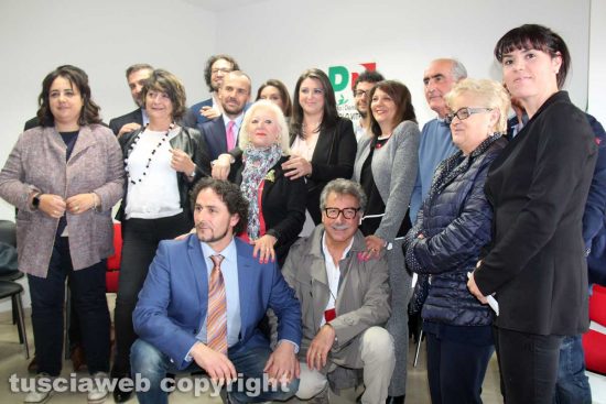 Luisa Ciambella e i candidati nella lista Pd