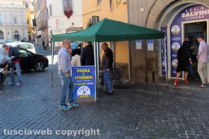 Viterbo - Gazebo Lega sul contratto di governo
