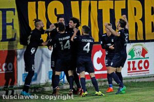Sport - Calcio - Viterbese - L'esultanza di Jefferson
