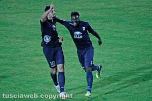 Sport - Calcio - Viterbese - L'esultanza di Jefferson