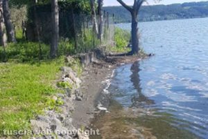 Montefiascone - Località Lucrino - Schiuma nell'acqua del lago