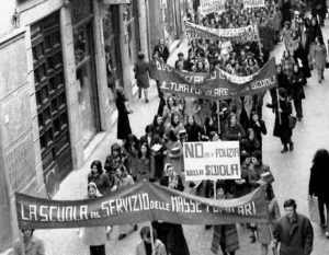 Una manifestazione del Sessantotto