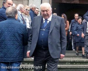 Viterbo - Silvio Ascenzi ai funerali della figlia Nicoletta